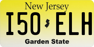 NJ license plate I50ELH