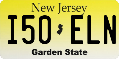 NJ license plate I50ELN