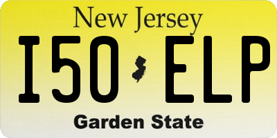 NJ license plate I50ELP