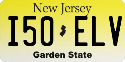 NJ license plate I50ELV