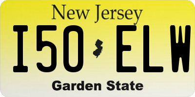 NJ license plate I50ELW