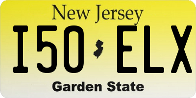 NJ license plate I50ELX