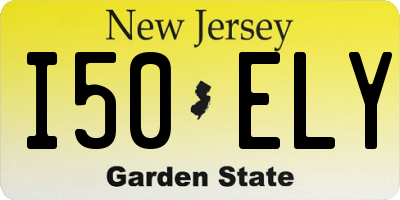 NJ license plate I50ELY