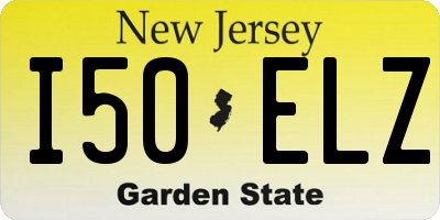 NJ license plate I50ELZ