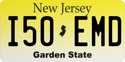 NJ license plate I50EMD