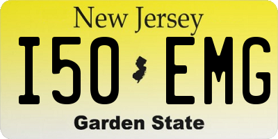 NJ license plate I50EMG