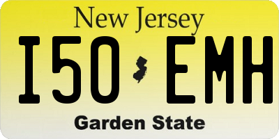 NJ license plate I50EMH