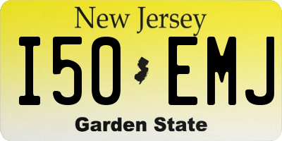 NJ license plate I50EMJ