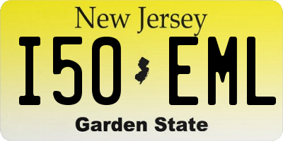 NJ license plate I50EML