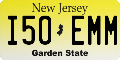 NJ license plate I50EMM
