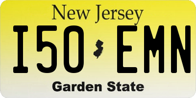 NJ license plate I50EMN