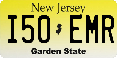 NJ license plate I50EMR