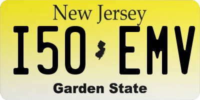 NJ license plate I50EMV