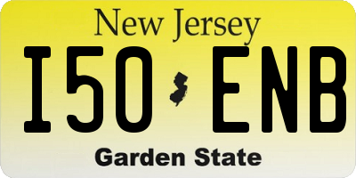 NJ license plate I50ENB