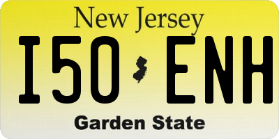 NJ license plate I50ENH