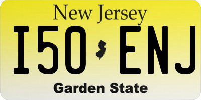 NJ license plate I50ENJ
