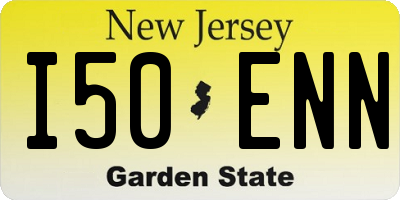 NJ license plate I50ENN