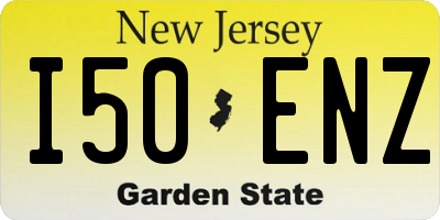 NJ license plate I50ENZ