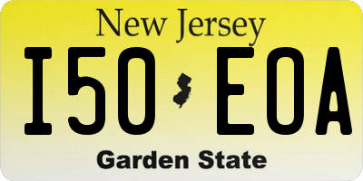 NJ license plate I50EOA