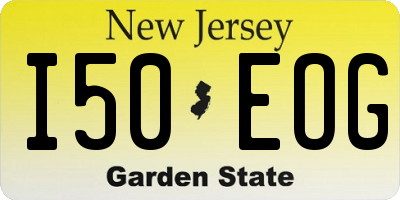 NJ license plate I50EOG