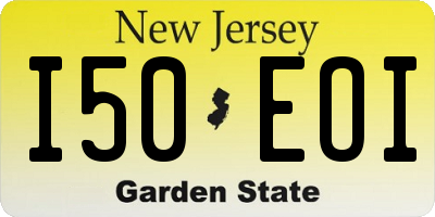 NJ license plate I50EOI