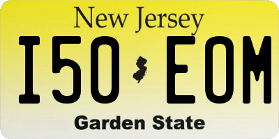 NJ license plate I50EOM