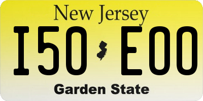 NJ license plate I50EOO