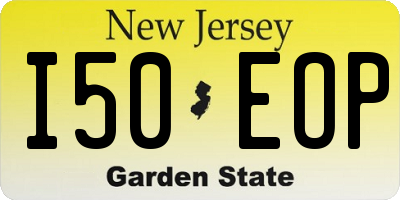 NJ license plate I50EOP