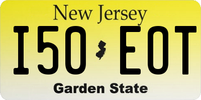 NJ license plate I50EOT