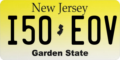 NJ license plate I50EOV