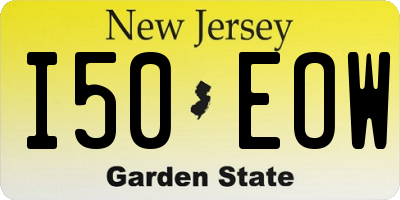 NJ license plate I50EOW