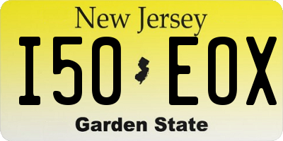NJ license plate I50EOX