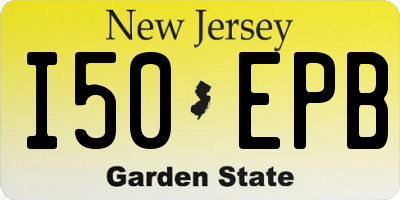 NJ license plate I50EPB