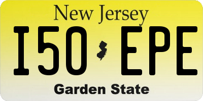 NJ license plate I50EPE