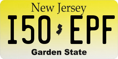 NJ license plate I50EPF