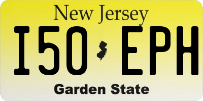 NJ license plate I50EPH