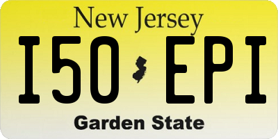 NJ license plate I50EPI