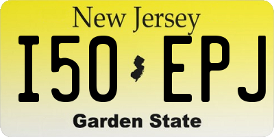 NJ license plate I50EPJ