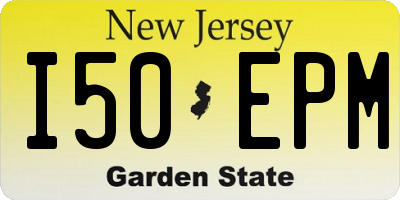 NJ license plate I50EPM