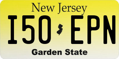 NJ license plate I50EPN
