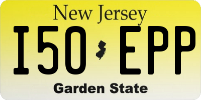 NJ license plate I50EPP
