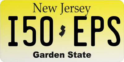 NJ license plate I50EPS