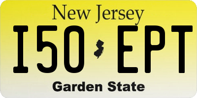 NJ license plate I50EPT