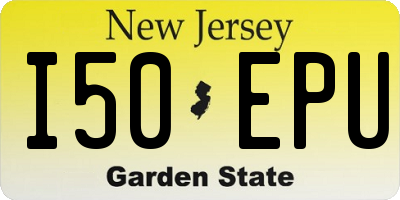 NJ license plate I50EPU