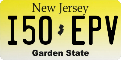 NJ license plate I50EPV