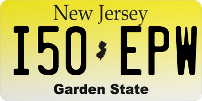 NJ license plate I50EPW