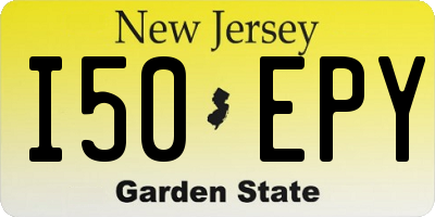 NJ license plate I50EPY