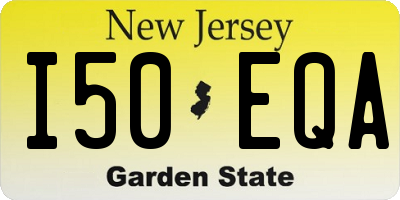 NJ license plate I50EQA