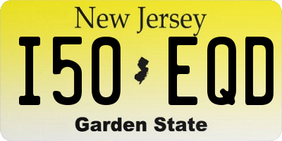NJ license plate I50EQD