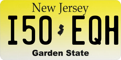 NJ license plate I50EQH